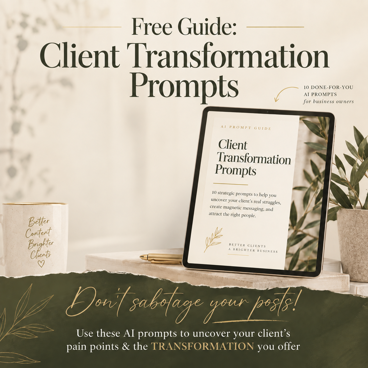 Free Guide: Client Transformation Prompts